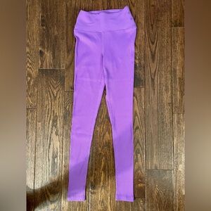 Year Of Ours Purple Ribbed Leggings
